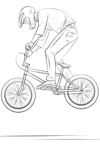 Bmx Biker Coloring Page